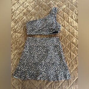Albion Fit swimwear, skirt, one shoulder top